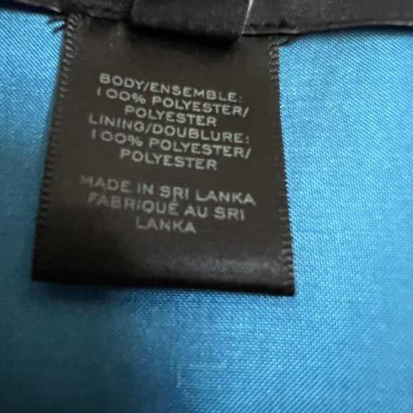 MARC by MARC JACOBS Taffeta Shift Dress Blue Sz L Sleeveless Pockets - Picture 5 of 7